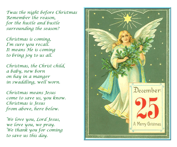 Christmas Angel Poem