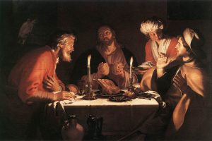 Breaking of Bread at Emmaus Caravaggio (1601)