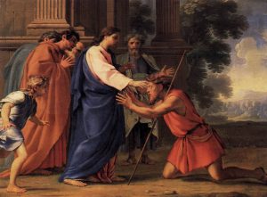 Jesus healing the blind man
